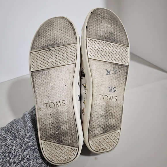 Toms Nautical Dogs Canvas Women's Classics Slip-on Shoes Youth 5.5 - Picture 7 of 10